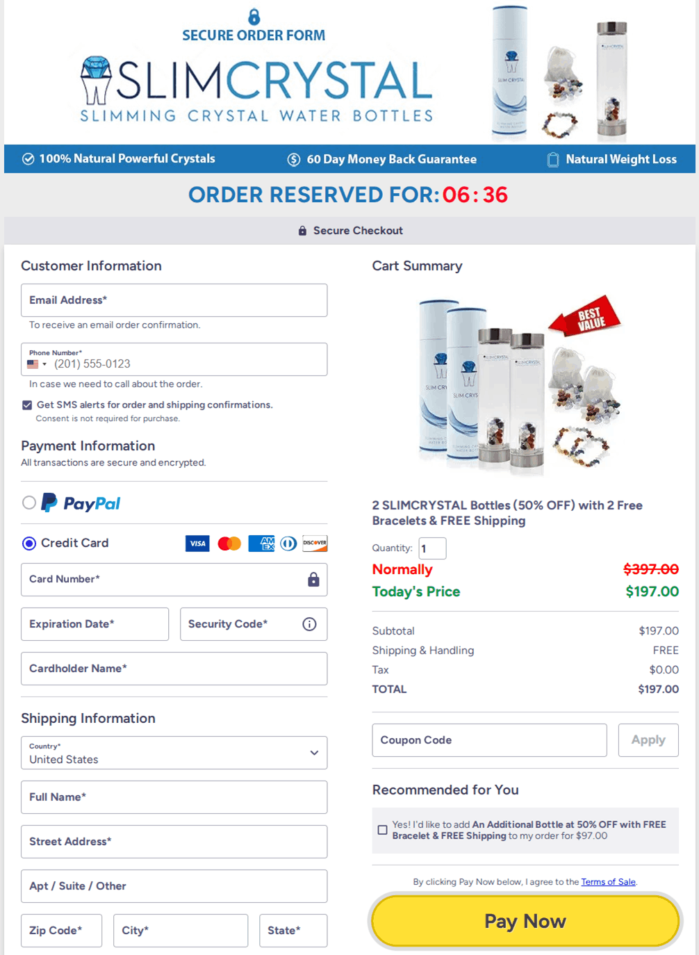 SLIMCRYSTAL Checkout